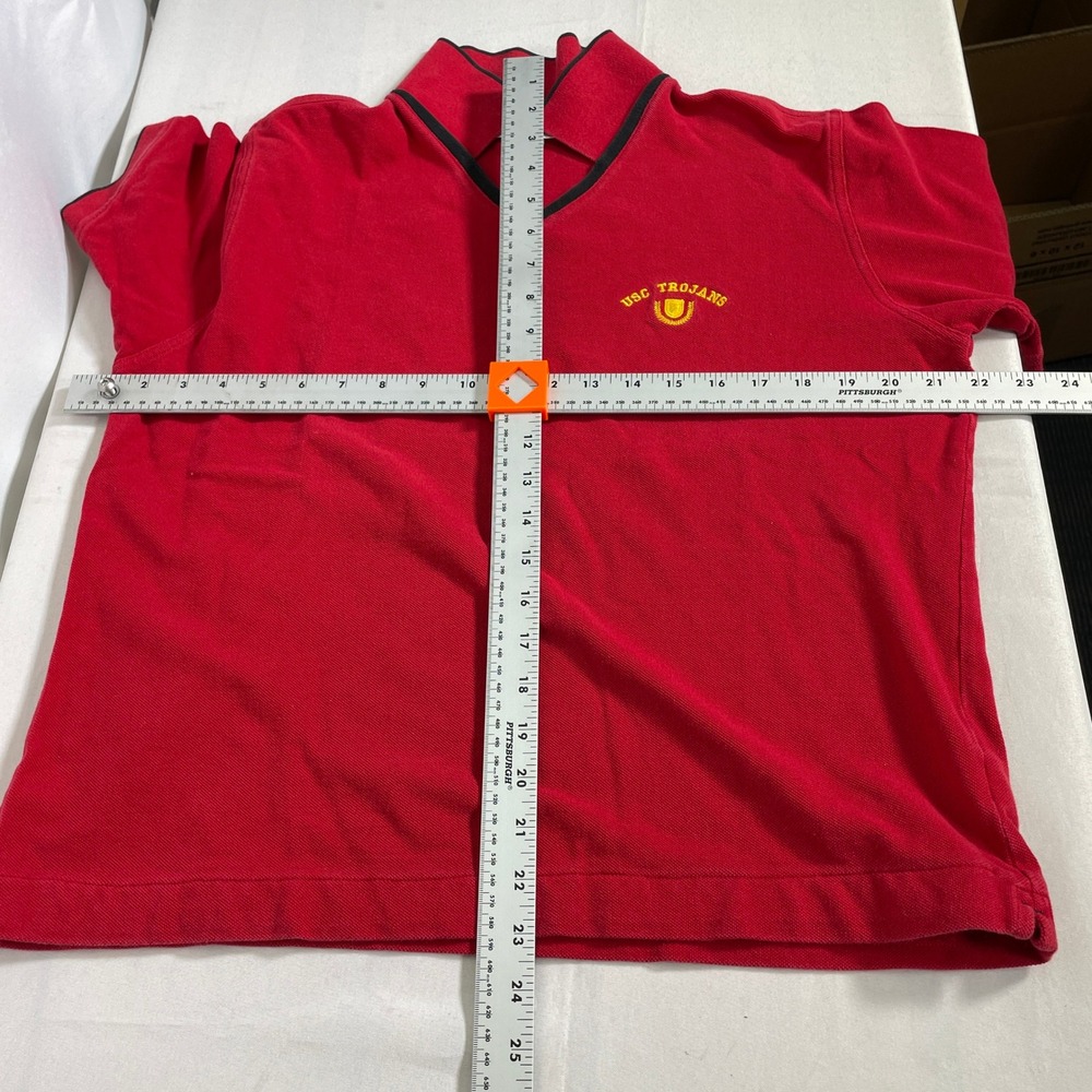 USC Trojans NCAA College Cutter & Buck Red Black Polo Shirt Women's MEDIUM - Picture 9 of 9